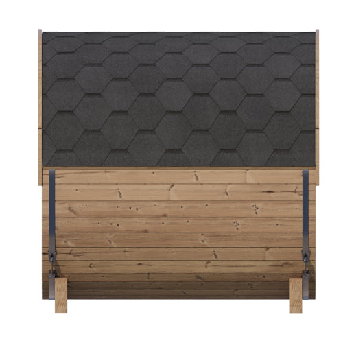 SaunaLife Model E7G 4-Person Glass Front Barrel Sauna | ERGO Series 71"x81"