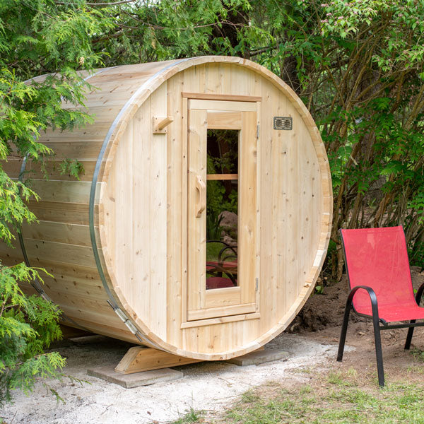 Leisurecraft CT Harmony Barrel Sauna| Premium 4-Person Outdoor Sauna