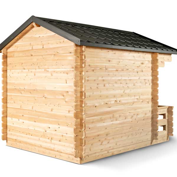 Leisurecraft CT Georgian Cabin Sauna with Porch| Premium 6-Person Outdoor Sauna