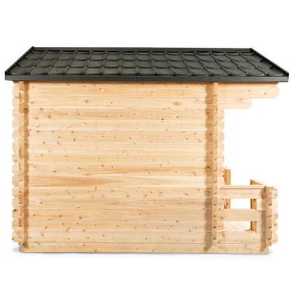 Leisurecraft CT Georgian Cabin Sauna with Porch| Premium 6-Person Outdoor Sauna