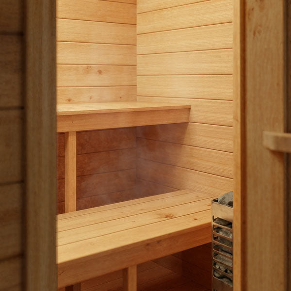 Leisurecraft Canadian Timber CT Palmer Cabin Sauna| Premium 4-Person Outdoor Sauna