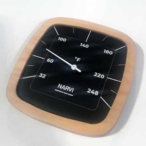 Narvi Black Fahrenheit Thermometer