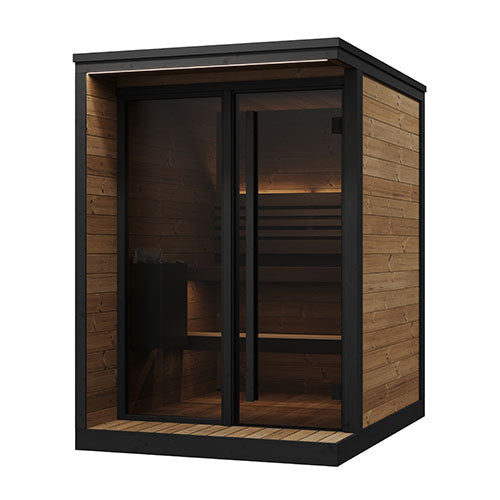 SaunaLife GL4 Outdoor Sauna Kit | 4 Person Thermo-Spruce Garden Sauna