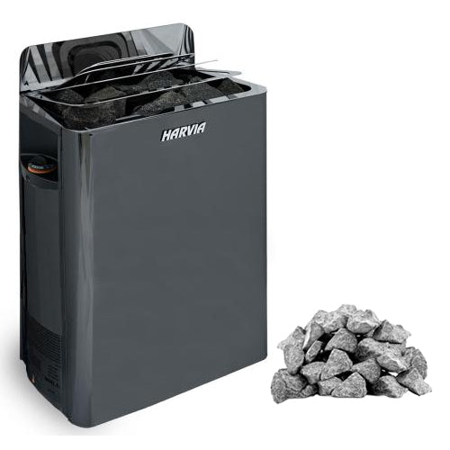Harvia The Wall SW80 Sauna Heater Package (Black)