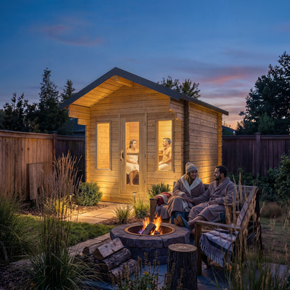 Leisurecraft Canadian Timber CT Palmer Cabin Sauna| Premium 4-Person Outdoor Sauna