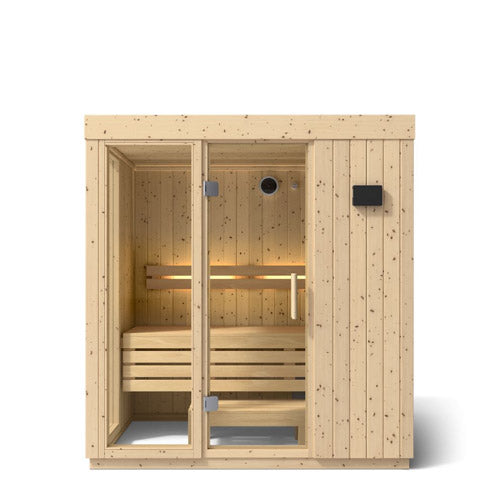 Kohler C1 3 Person Indoor Sauna | Scandinavian Spruce Traditional Sauna Kit