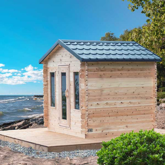 Leisurecraft CT Georgian Cabin Sauna | Premium 6-Person Outdoor Sauna
