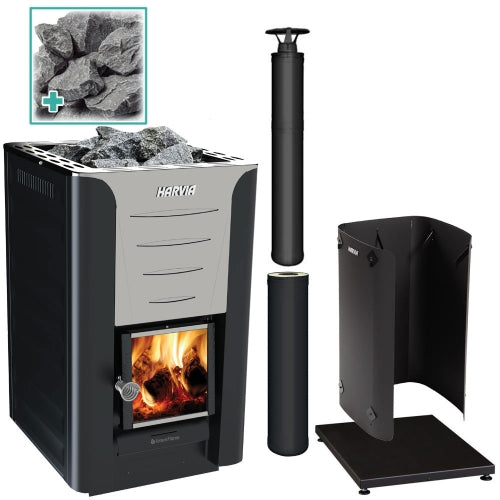 Harvia Pro 20 BK Sauna Stove Package