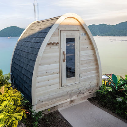 Leisurecraft CT MiniPOD Sauna| Premium 4-Person Outdoor Sauna