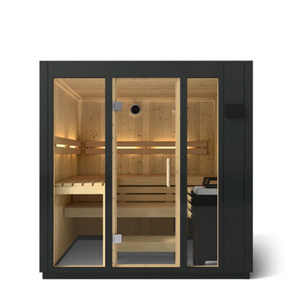 Kohler C1 5 Person Indoor Sauna | Large Luxury Graphite Grey Sauna