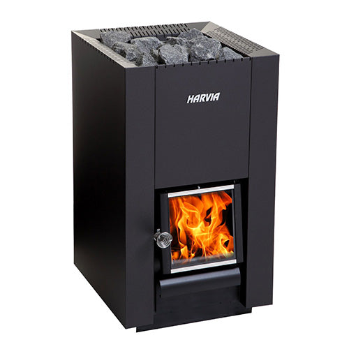 Harvia Linear 18 Compact Wood Sauna Stove – 14.3kW Space-Saving Heater