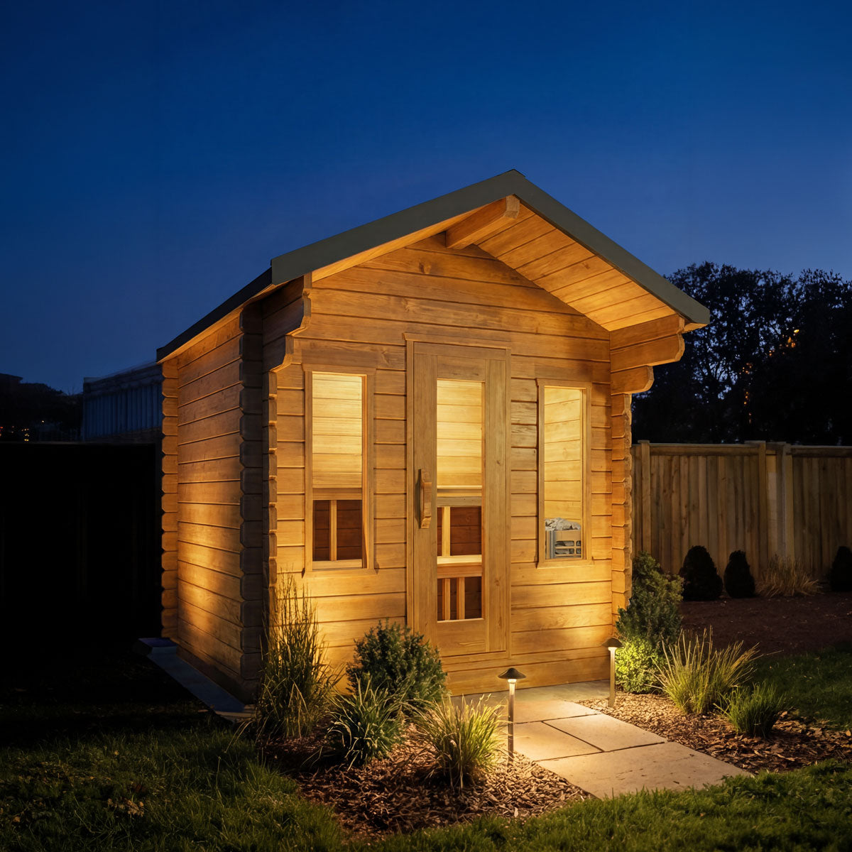 Leisurecraft Canadian Timber CT Palmer Cabin Sauna| Premium 4-Person Outdoor Sauna