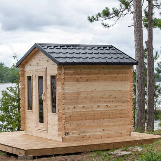Leisurecraft CT Georgian Cabin Sauna | Premium 6-Person Outdoor Sauna