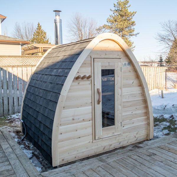 Leisurecraft CT MiniPOD Sauna| Premium 4-Person Outdoor Sauna