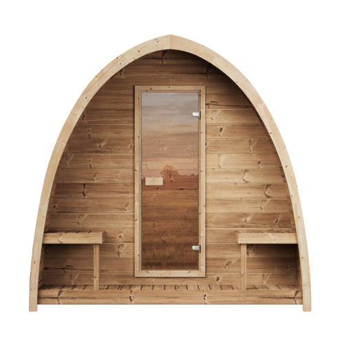 SaunaLife Model G3 Outdoor Sauna | 6 Person Thermo-Spruce Garden Sauna Kit