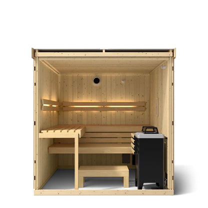 Kohler C1 5 Person Indoor Sauna | Scandinavian Spruce Large Traditional Sauna Kit