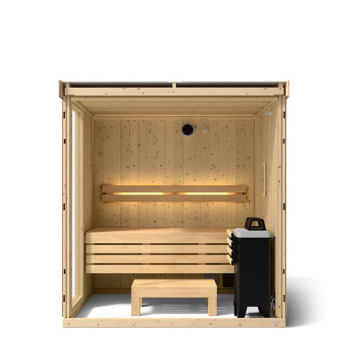 Kohler C1 3 Person Indoor Sauna | Scandinavian Spruce Traditional Sauna Kit