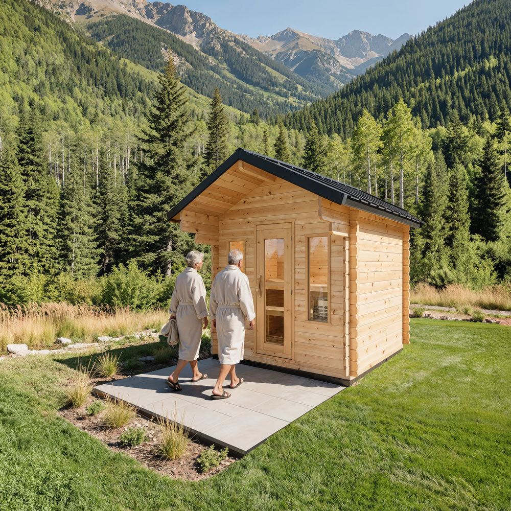 Leisurecraft Canadian Timber CT Palmer Cabin Sauna| Premium 4-Person Outdoor Sauna