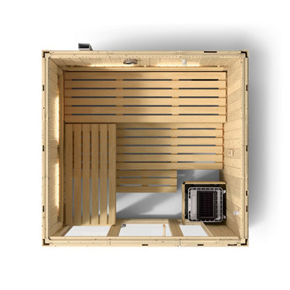 Kohler C1 5 Person Indoor Sauna | Scandinavian Spruce Large Traditional Sauna Kit