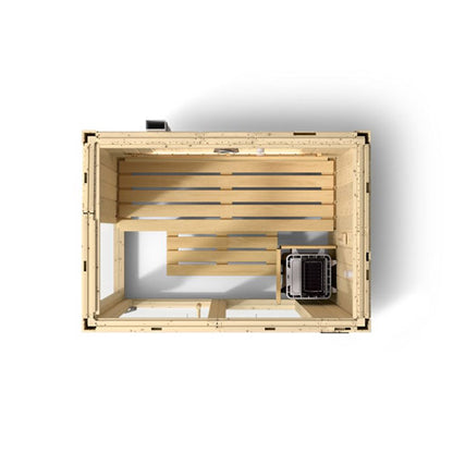 Kohler C1 2 Person Indoor Sauna | Scandinavian Spruce Traditional Home Sauna Kit