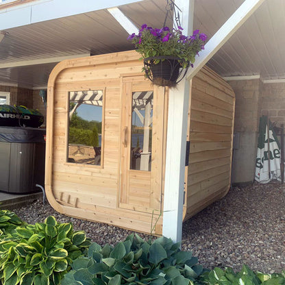 Leisurecraft Canadian Timber CT Luna Sauna| Premium 4-Person Outdoor Sauna