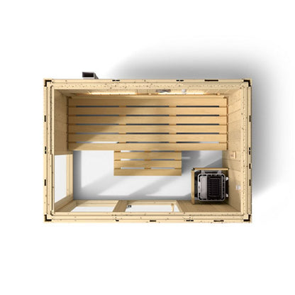 Kohler C1 3 Person Indoor Sauna | Scandinavian Spruce Traditional Sauna Kit
