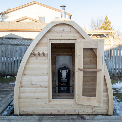 Leisurecraft CT MiniPOD Sauna| Premium 4-Person Outdoor Sauna