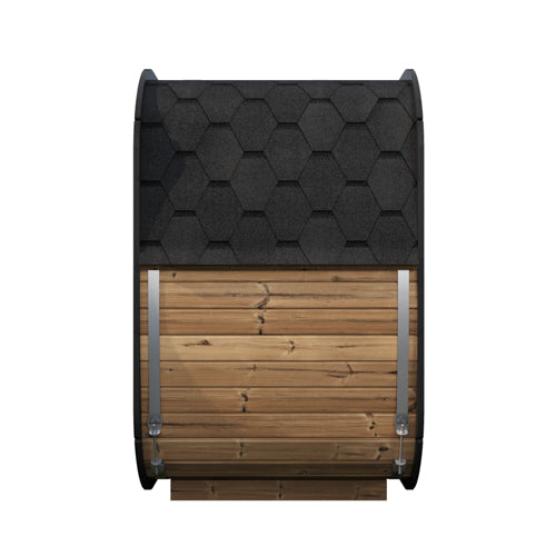 SaunaLife Model CL4G 3-Person Outdoor Sauna | Cube-Series Glass Front Sauna