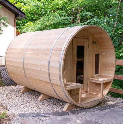 Leisurecraft CT Tranquility Barrel Sauna| Premium 6-Person Outdoor Sauna