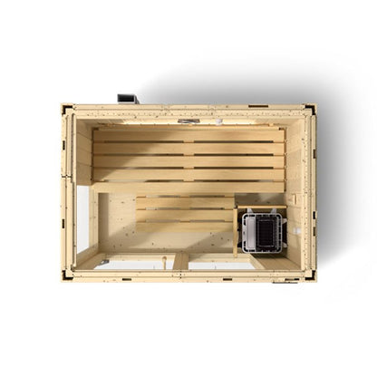Kohler C1 2 Person Indoor Sauna | Scandinavian Spruce Traditional Home Sauna Kit