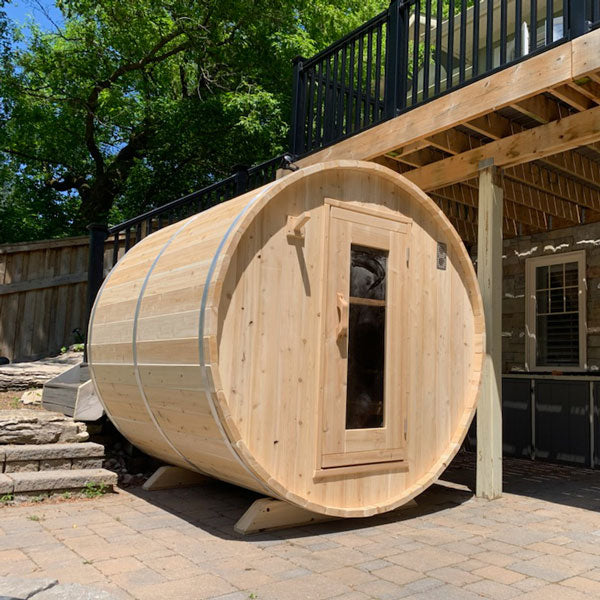 Leisurecraft CT Harmony Barrel Sauna| Premium 4-Person Outdoor Sauna