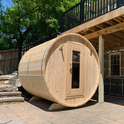 Leisurecraft CT Harmony Barrel Sauna| Premium 4-Person Outdoor Sauna