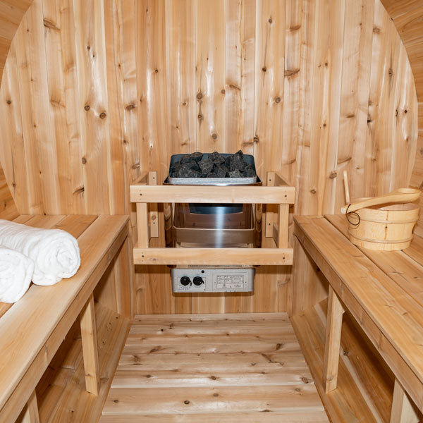 Leisurecraft CT Serenity Barrel Sauna| Premium 5-Person Outdoor Sauna