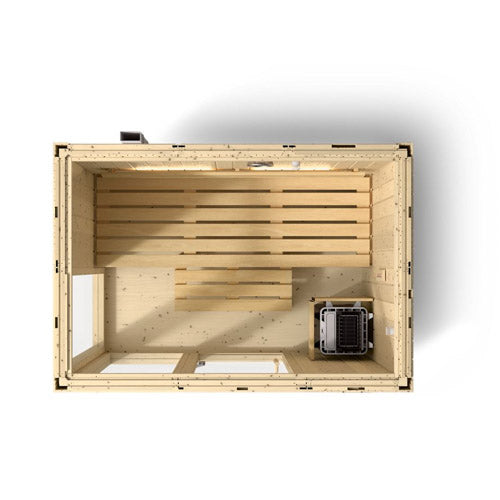 Kohler C1 3 Person Indoor Sauna | Scandinavian Spruce Traditional Sauna Kit