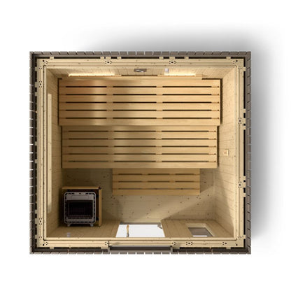 Kohler C2 Outdoor Sauna – 5 Person  Weathered Grey Spruce Finish