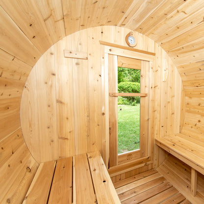 Leisurecraft CT Harmony Barrel Sauna| Premium 4-Person Outdoor Sauna