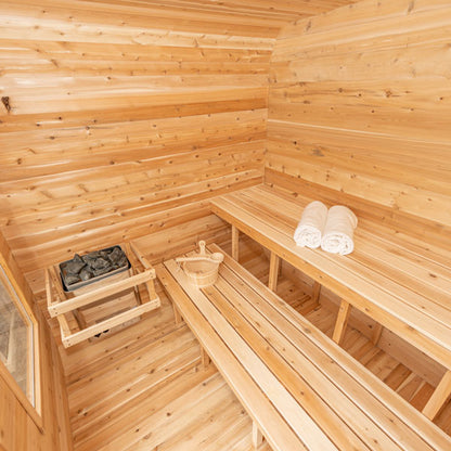 Leisurecraft Canadian Timber CT Luna Sauna| Premium 4-Person Outdoor Sauna