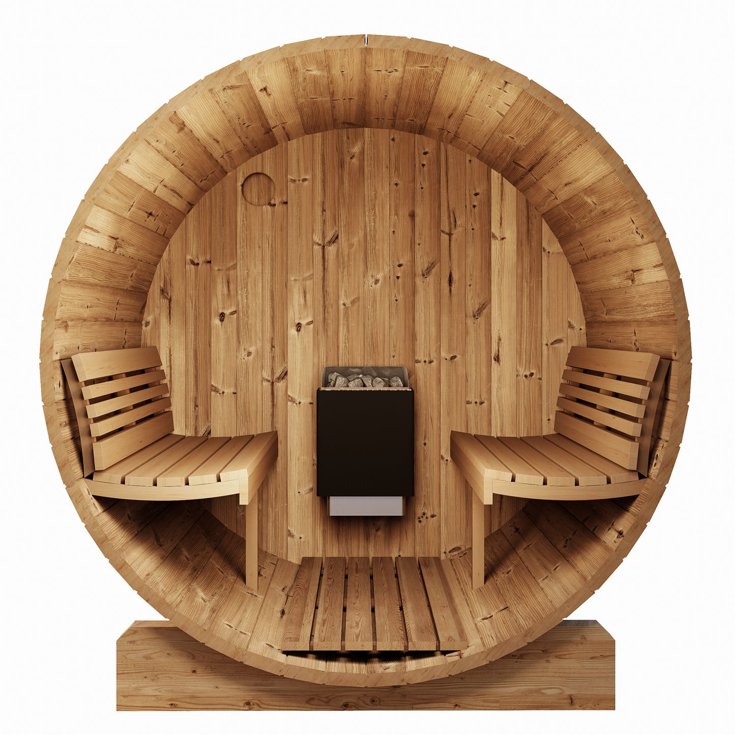 SaunaLife Model E7 4-Person Barrel Sauna | ERGO Series 71” Outdoor