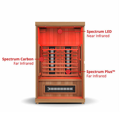 Finnmark FD-2 Full Spectrum Infrared Sauna | 2 Person Home Infrared Sauna 170°F