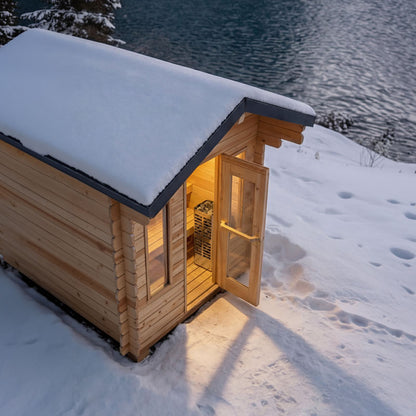 Leisurecraft Canadian Timber CT Palmer Cabin Sauna| Premium 4-Person Outdoor Sauna