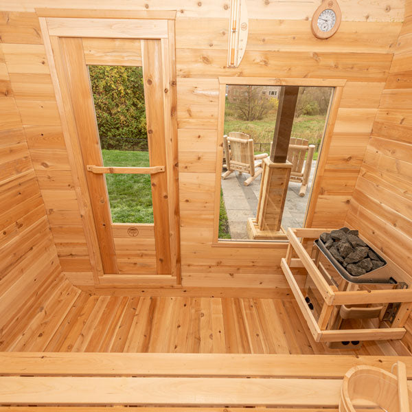 Leisurecraft Canadian Timber CT Luna Sauna| Premium 4-Person Outdoor Sauna
