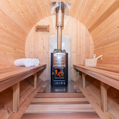 Leisurecraft CT Harmony Barrel Sauna| Premium 4-Person Outdoor Sauna