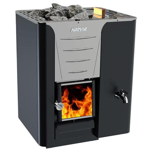 Harvia Pro 20 RS Wood-Burning Sauna Stove with Water Tank