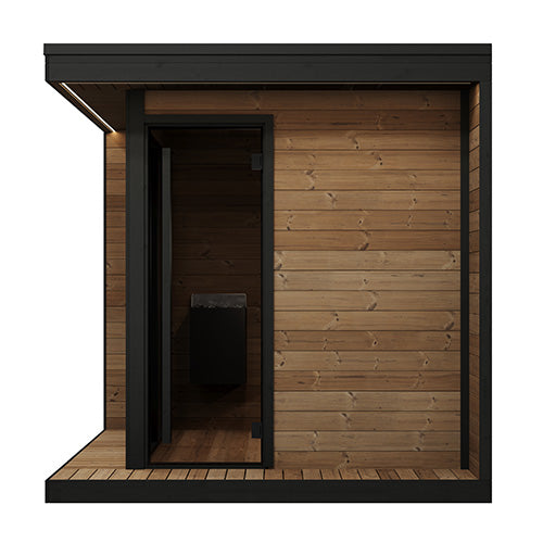 SaunaLife GL6 Outdoor Sauna Kit | 6 Person Thermo-Spruce Garden Luxury Sauna