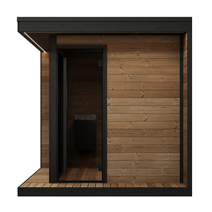 SaunaLife GL6 Outdoor Sauna Kit | 6 Person Thermo-Spruce Garden Luxury Sauna