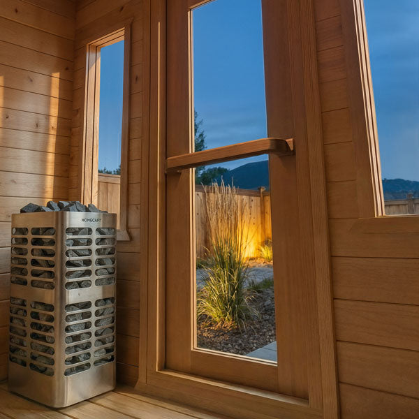 Leisurecraft Canadian Timber CT Palmer Cabin Sauna| Premium 4-Person Outdoor Sauna