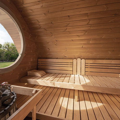 SaunaLife Model G11 Outdoor Sauna | 2 Room 8 Person Backyard Sauna Suite