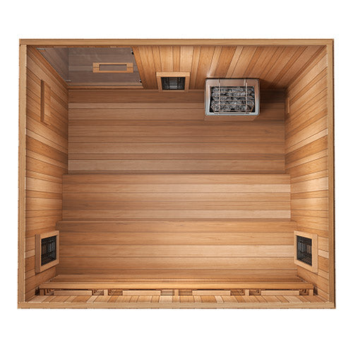 Finnmark FD-5 Trinity XL Infrared & Steam Sauna Combo | 4 Person Home Sauna with Harvia Heater