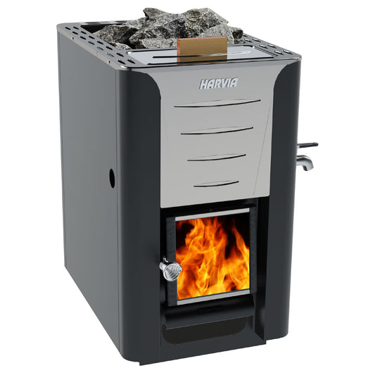 Harvia Pro 20 ES Wood-Burning Sauna Stove with Water Tank