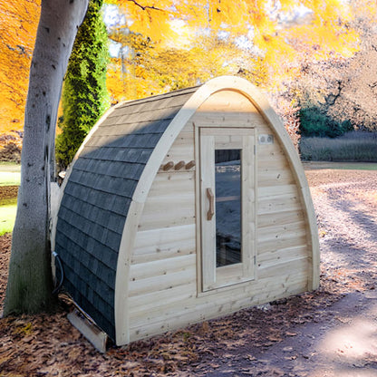 Leisurecraft CT MiniPOD Sauna| Premium 4-Person Outdoor Sauna
